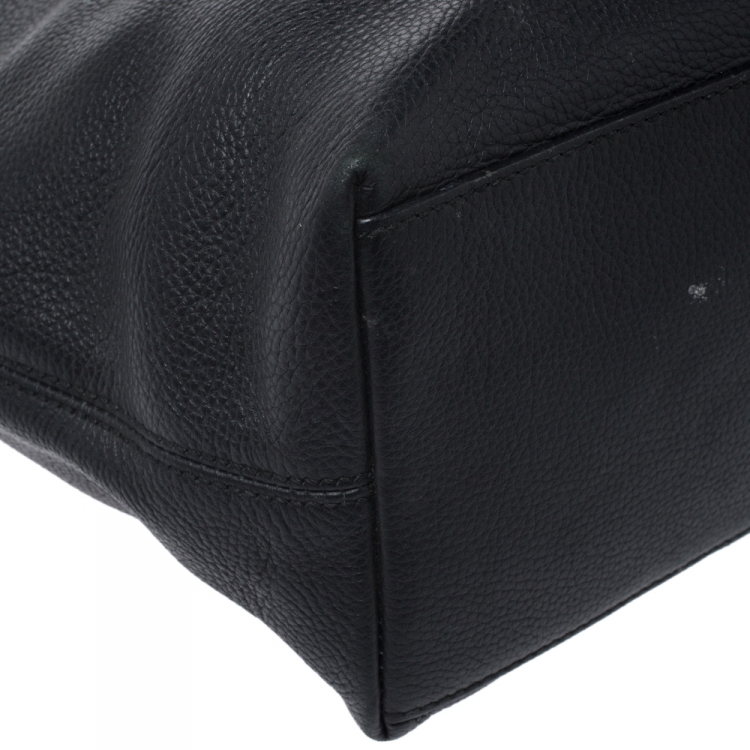 Pre Owned Cartier Black Leather and Snakeskin Limited Edition 'Marcello De Cartier' Tote