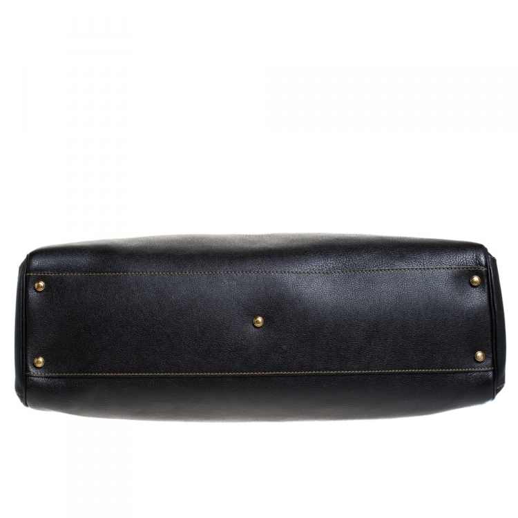 مملوكة مسبقًا Cartier Black Leather Large Marcello de Cartier Bag