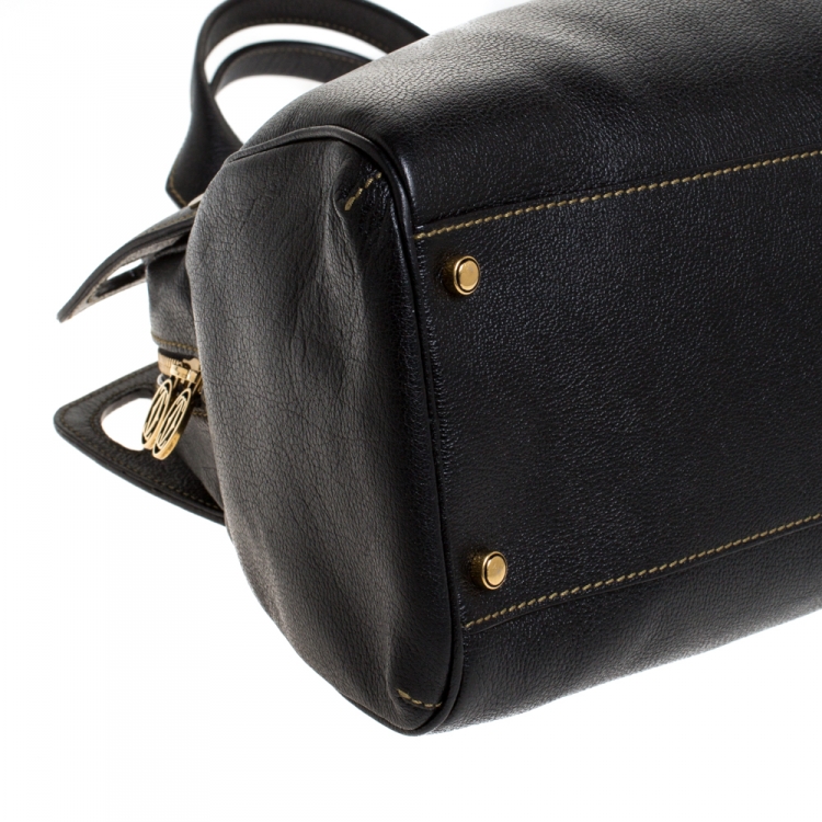 مملوكة مسبقًا Cartier Black Leather Large Marcello de Cartier Bag