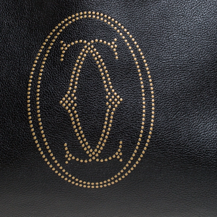 مملوكة مسبقًا Cartier Black Leather Large Marcello de Cartier Bag