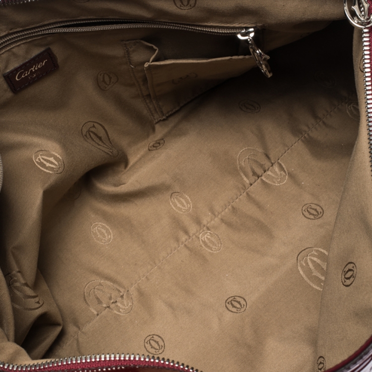 مملوكة مسبقًا Cartier Red Patent Leather Medium Marcello de Cartier Bag