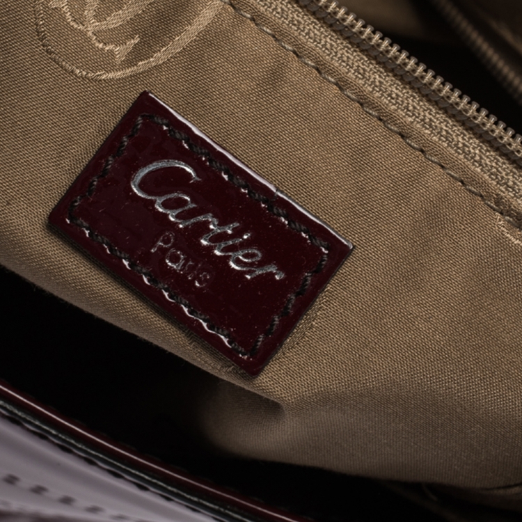 مملوكة مسبقًا Cartier Red Patent Leather Medium Marcello de Cartier Bag
