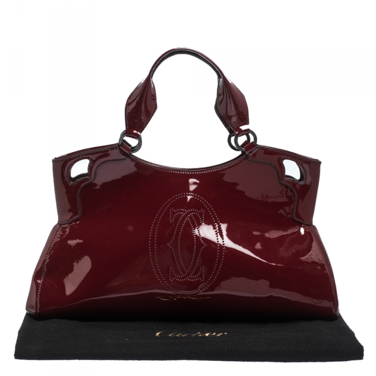 مملوكة مسبقًا Cartier Red Patent Leather Medium Marcello de Cartier Bag