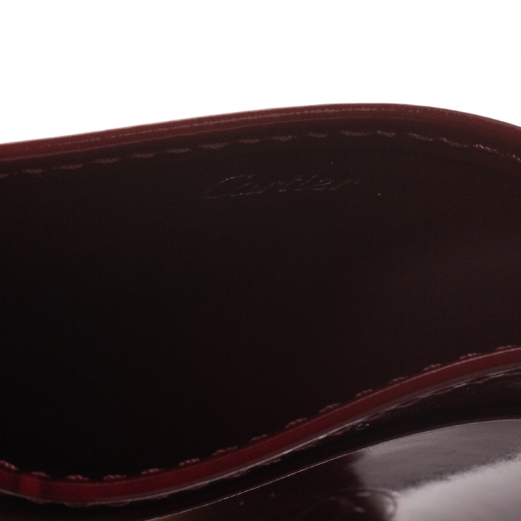 مملوكة مسبقًا Cartier Red Patent Leather Happy Birthday Card Holder