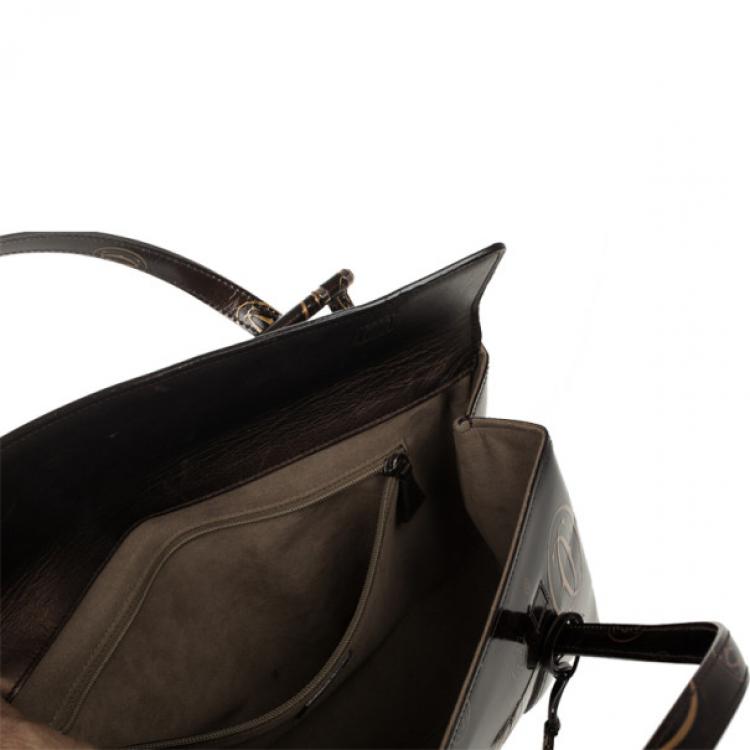 Pre Owned Cartier Brown Happy Birthday Cabochon Flap Bag