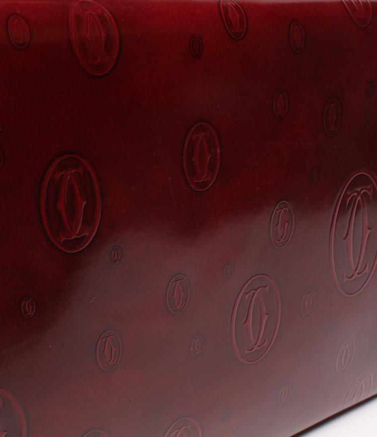 مملوكة مسبقًا Cartier Red Leather Happy Birthday Top Handle Bag