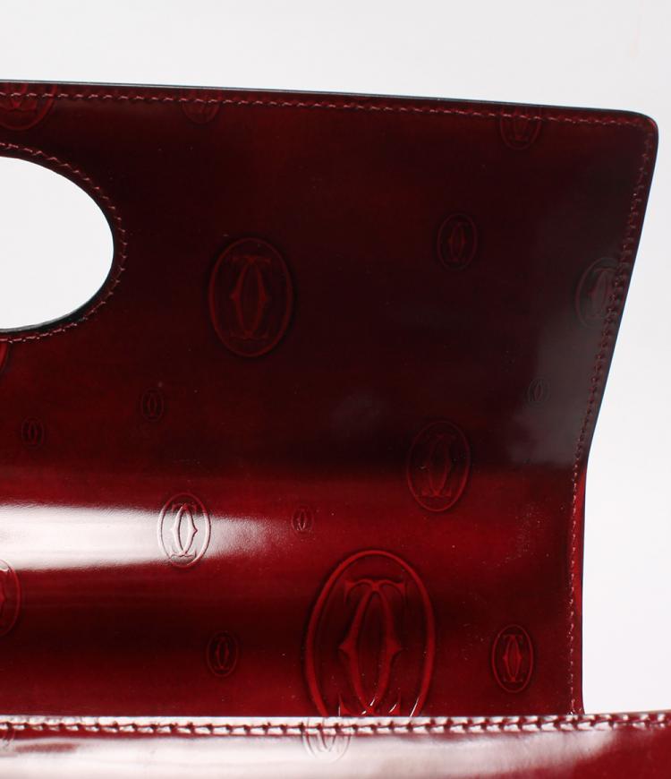 مملوكة مسبقًا Cartier Red Leather Happy Birthday Top Handle Bag