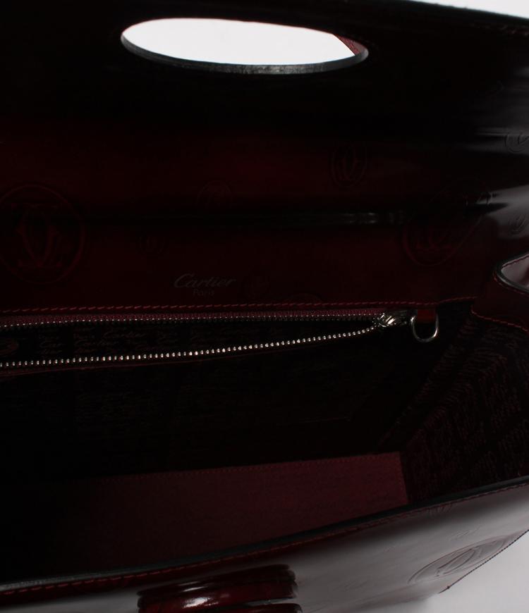 مملوكة مسبقًا Cartier Red Leather Happy Birthday Top Handle Bag