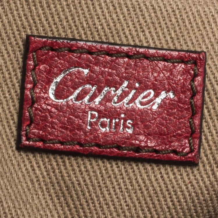 مملوكة مسبقًا Cartier Red Leather and Python Marcello de Cartier Saddle Bag