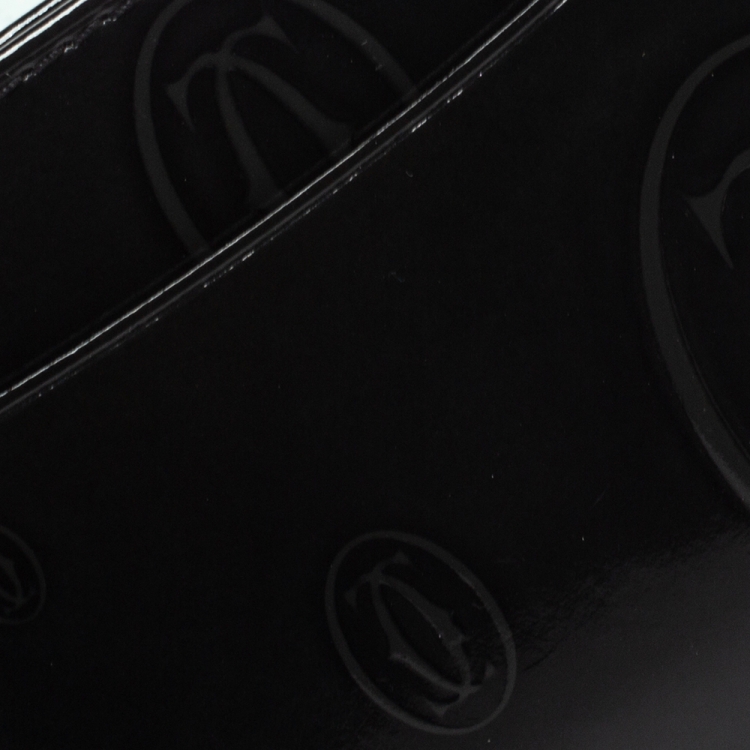 مملوكة مسبقًا Cartier Black Patent Leather Happy Birthday Card Holder