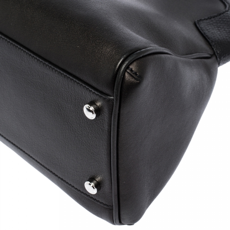 مملوكة مسبقًا Cartier Black Leather Medium Marcello de Cartier Bag