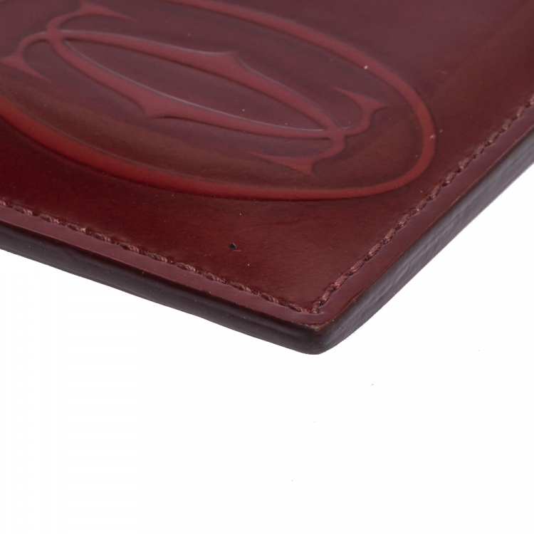 مملوكة مسبقًا Cartier Red Patent Leather Happy Birthday Card Holder