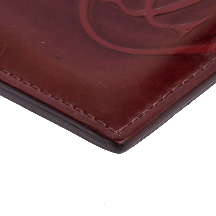 مملوكة مسبقًا Cartier Red Patent Leather Happy Birthday Card Holder