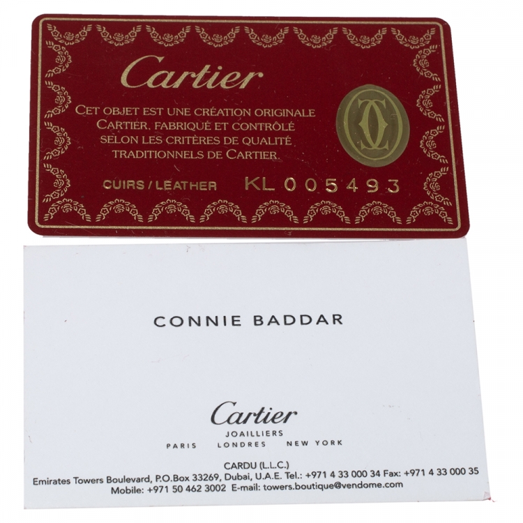 مملوكة مسبقًا Cartier Black Leather Trinity Bag