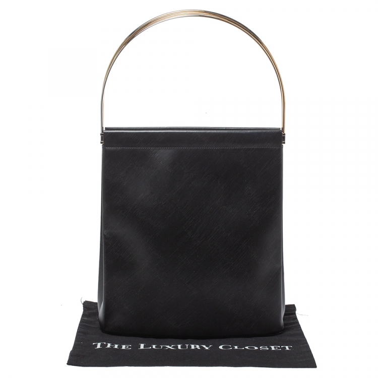 مملوكة مسبقًا Cartier Black Leather Trinity Bag