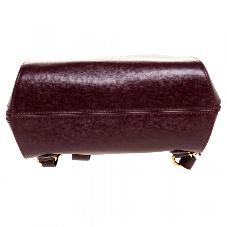Pre Owned Cartier Burgundy Leather Happy Birthday Backpack