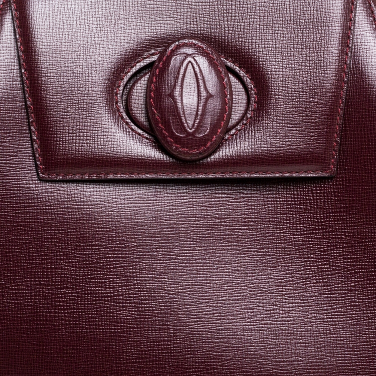 Pre Owned Cartier Burgundy Leather Happy Birthday Backpack
