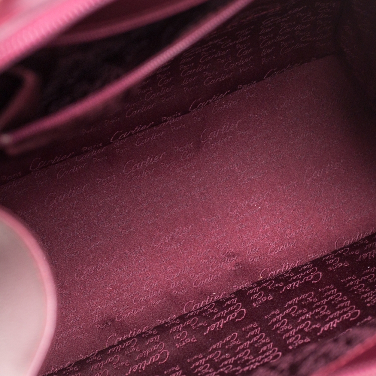 Pre Owned Cartier Burgundy Leather Happy Birthday Backpack