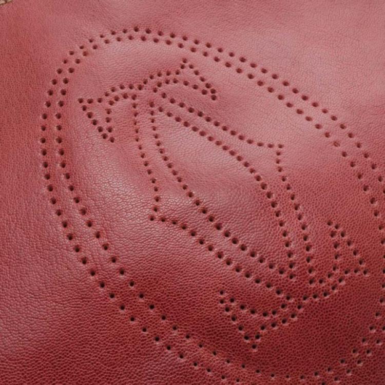 Pre Owned Cartier Red Leather Marcello De Cartier Small Handbag 