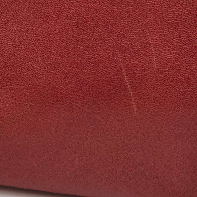 Pre Owned Cartier Red Leather Marcello De Cartier Small Handbag 