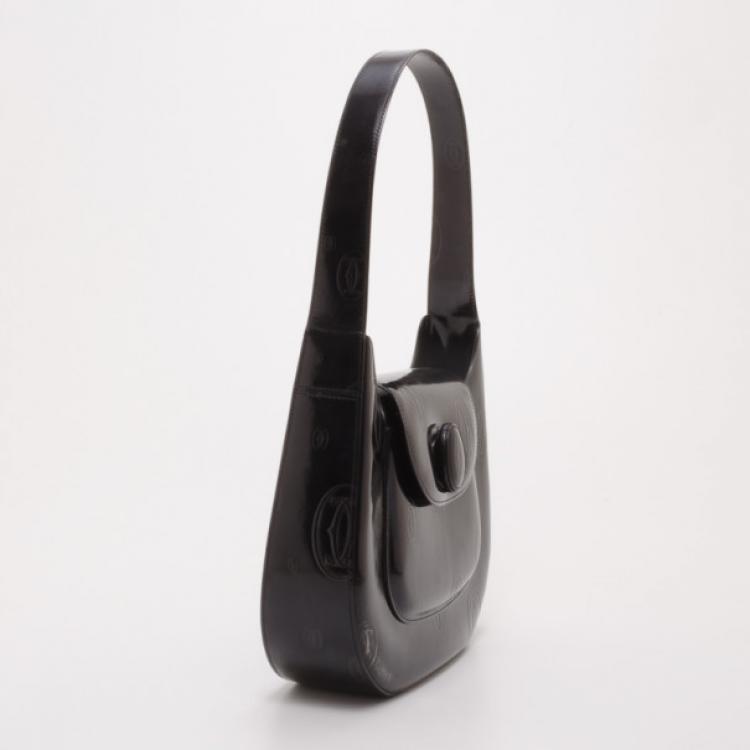 Pre Owned Cartier Black 'Happy Birthday' Hobo