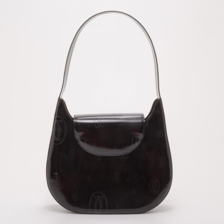Pre Owned Cartier Black 'Happy Birthday' Hobo