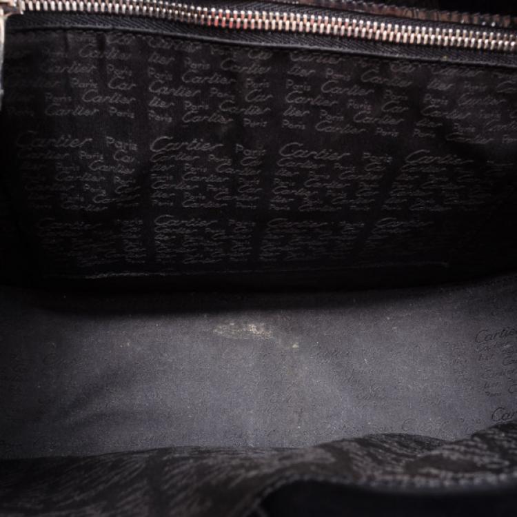 Pre Owned Cartier Black 'Happy Birthday' Hobo