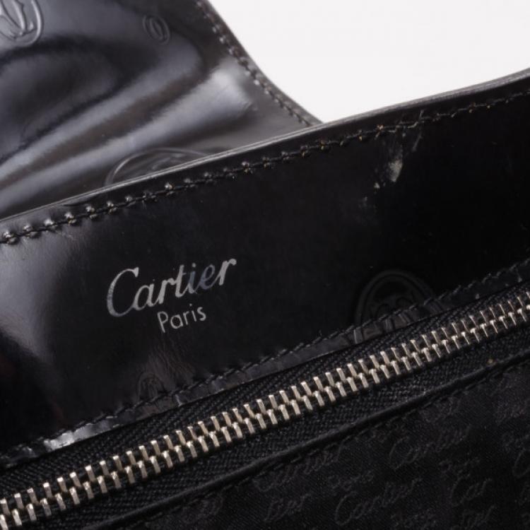 Pre Owned Cartier Black 'Happy Birthday' Hobo