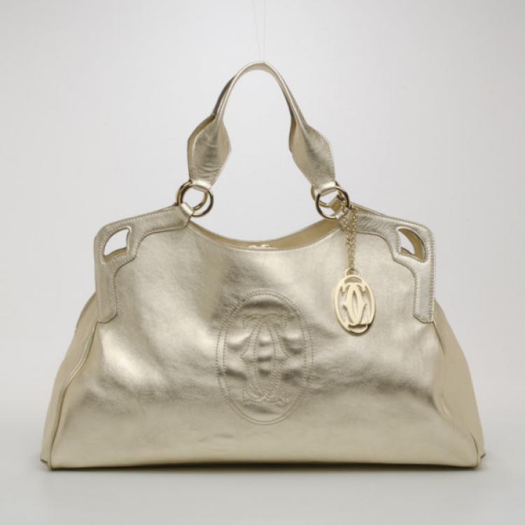 Pre Owned Cartier Marcello de Cartier Handbag in Gold