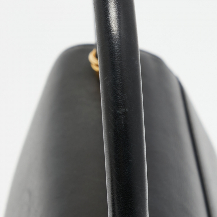 Pre Owned Cartier Black Leather Panthere Top Handle Bag