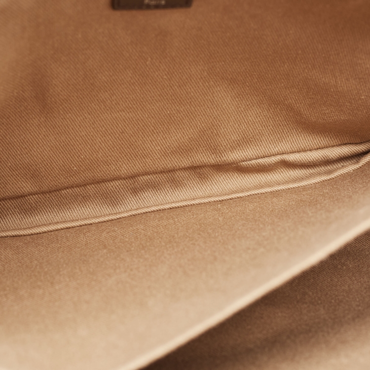 Pre Owned Cartier Metallic Leather Marcello Flap Top Handle Bag