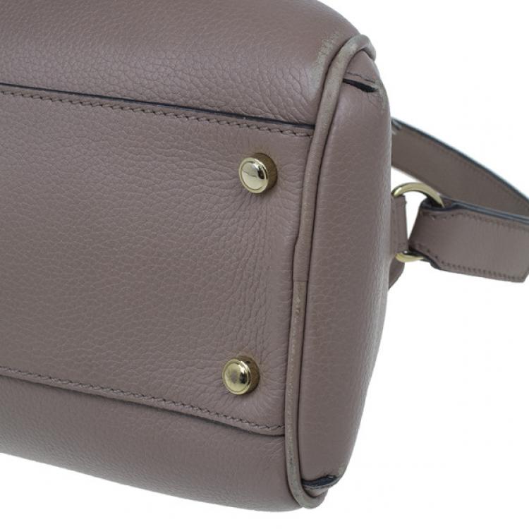 Pre Owned Cartier Beige Leather and Python Trim Small Marcello De Cartier Hobo
