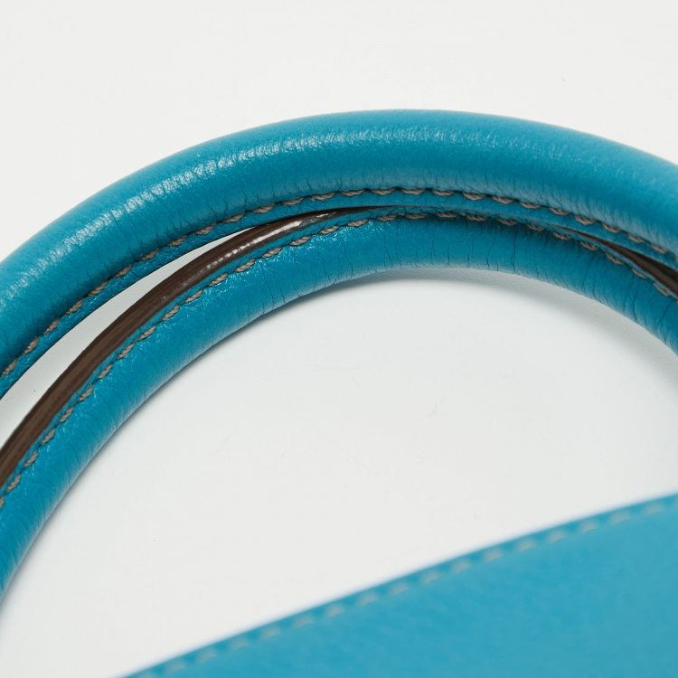 Pre Owned Cartier Blue Leather Mini C de Cartier Satchel