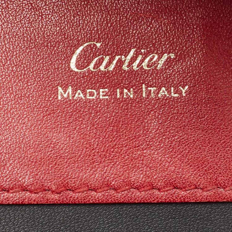 Pre Owned Cartier Red Leather Mini Guirlande De Cartier Top Handle Bag