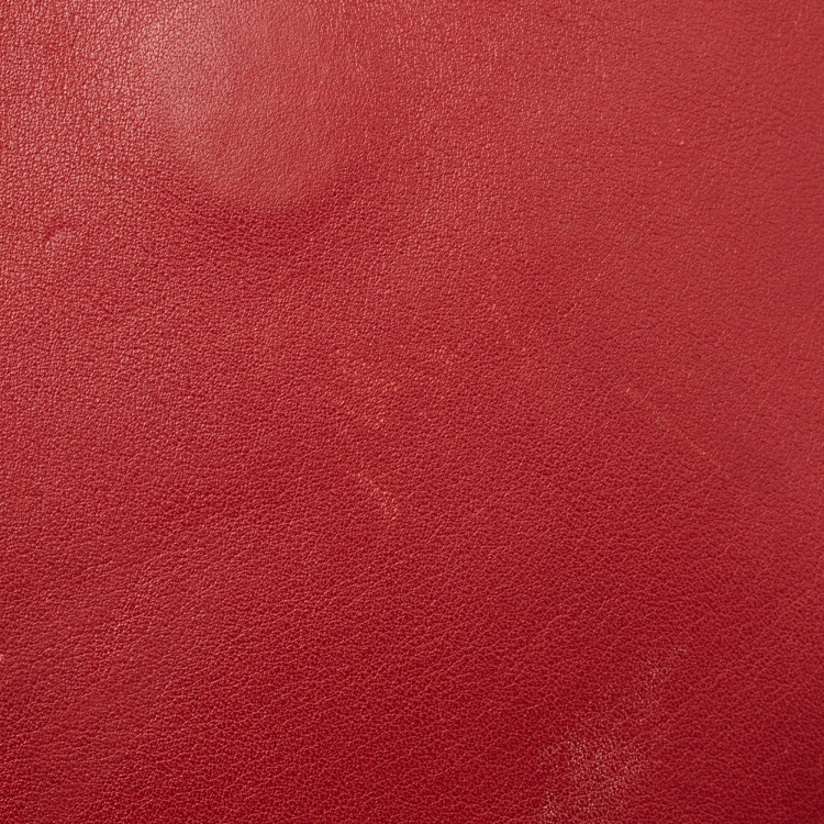 Pre Owned Cartier Red Leather Mini Guirlande De Cartier Top Handle Bag