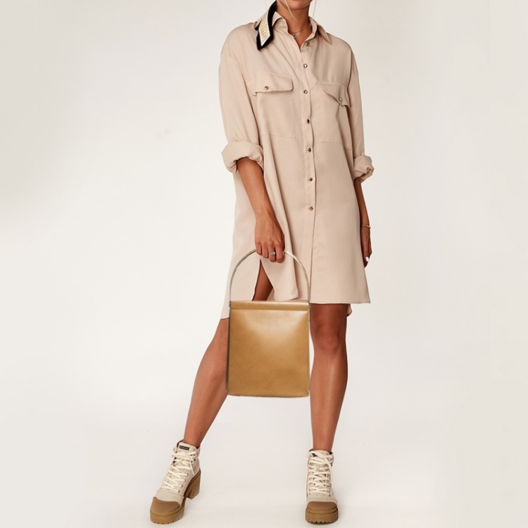 Pre Owned Cartier Tan Leather Trinity Bag