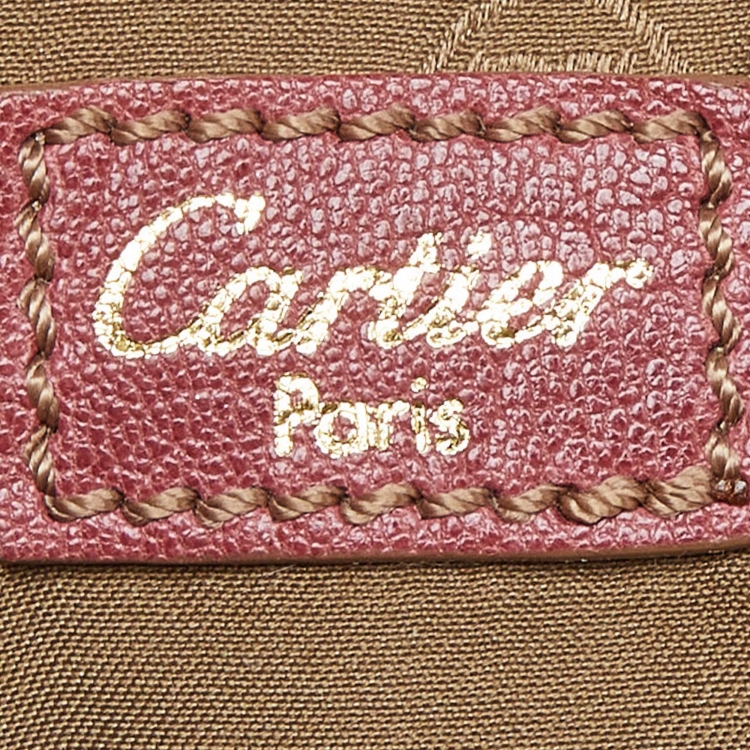 Pre Owned Cartier Brick Brown Leather Small Marcello De Cartier Bag