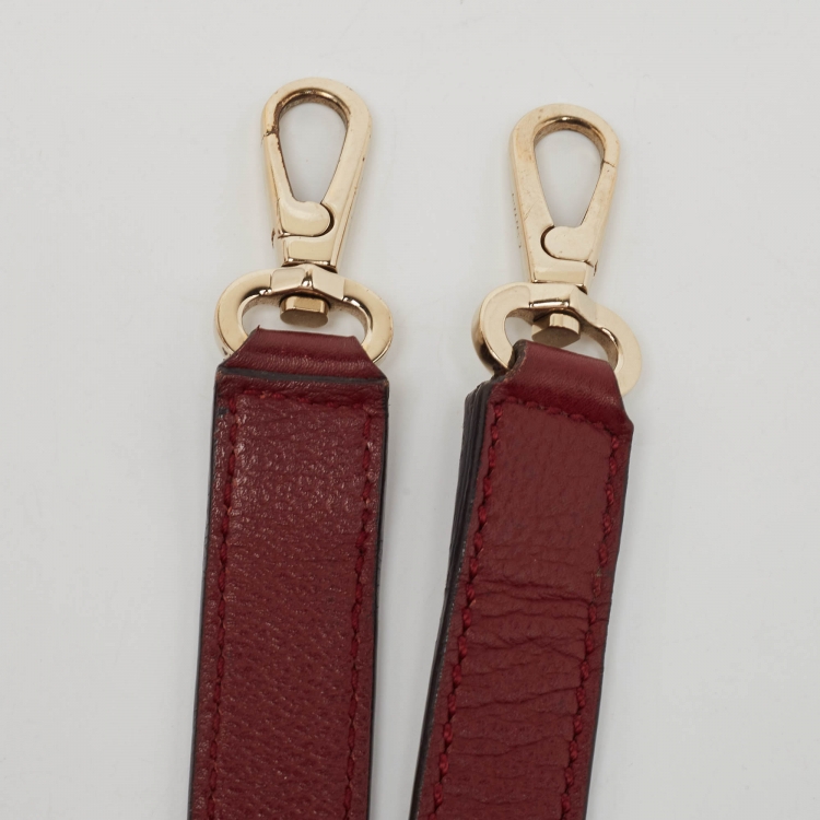 Pre Owned Cartier Red Leather Mini C de Cartier Satchel