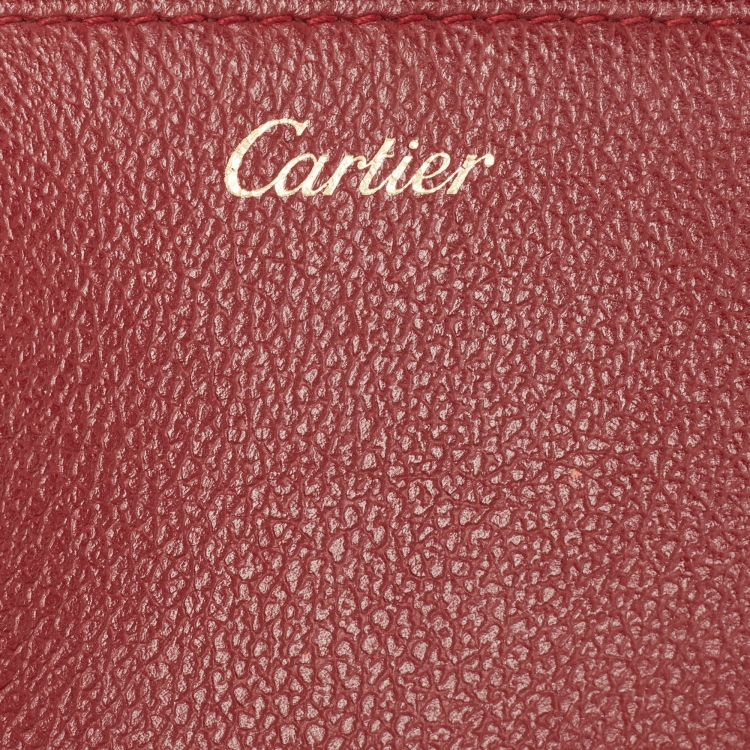 Pre Owned Cartier Red Leather Mini C de Cartier Satchel