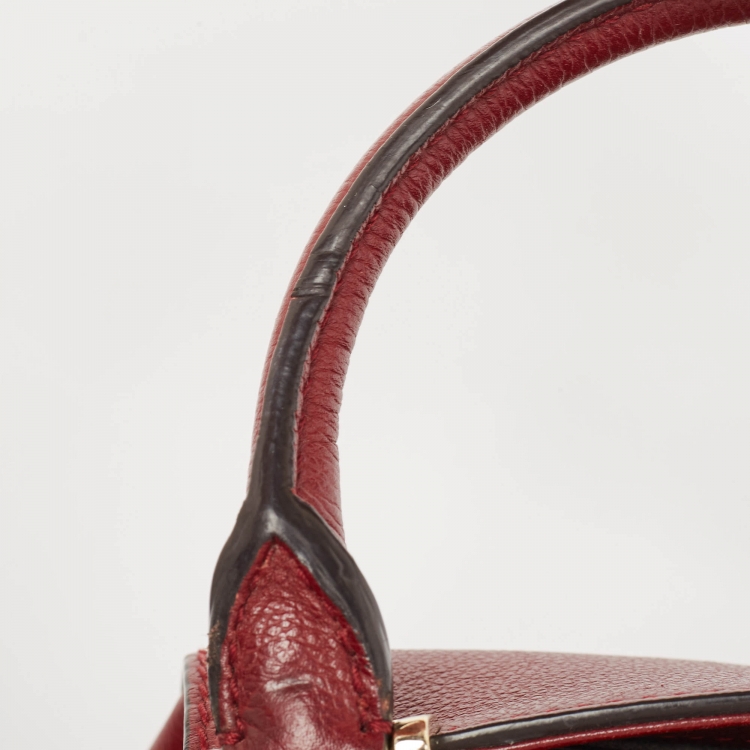 Pre Owned Cartier Red Leather Mini C de Cartier Satchel