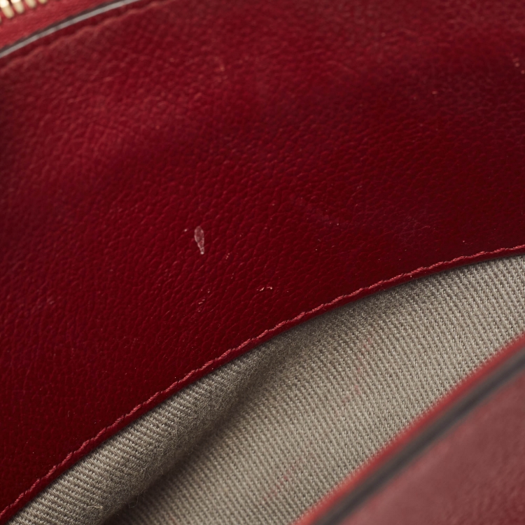 Pre Owned Cartier Red Leather Mini C de Cartier Satchel