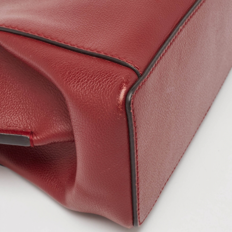 Pre Owned Cartier Red Leather Mini C de Cartier Satchel