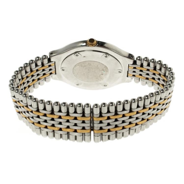 Pre Owned Cartier White Stainless Steel Must 21 Women's Wristwatch 35mm