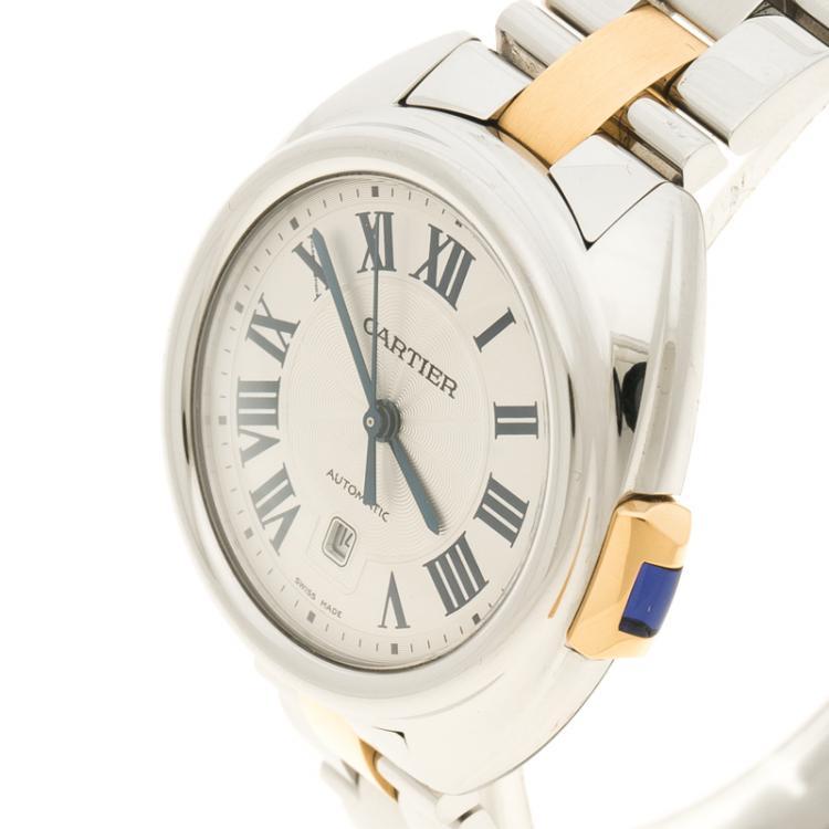 مملوكة مسبقًا Cartier Stainless Steel Cle De Cartier 3867 Women's Wristwatch 32 mm