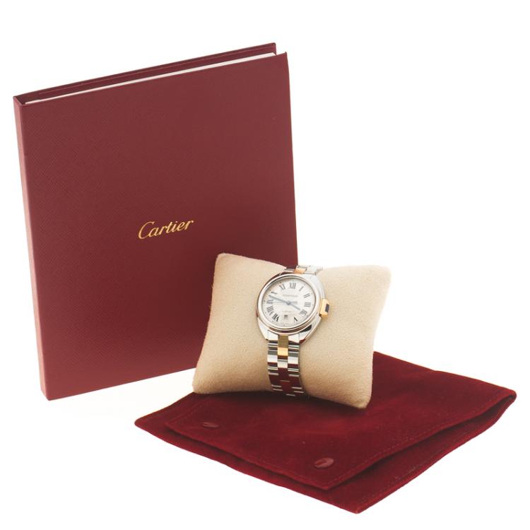 مملوكة مسبقًا Cartier Stainless Steel Cle De Cartier 3867 Women's Wristwatch 32 mm