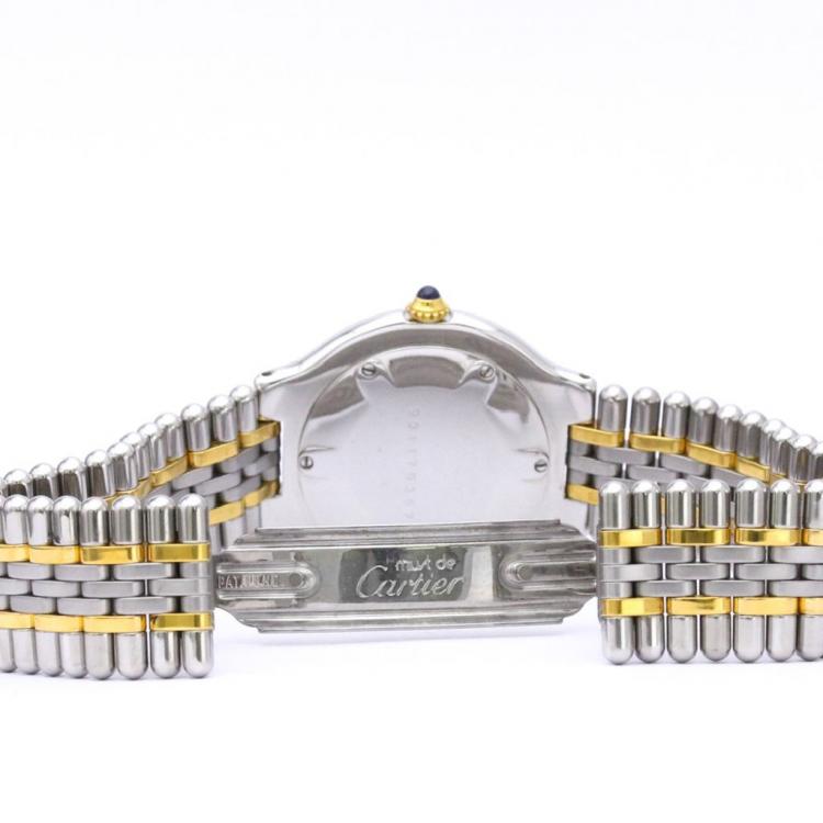 Pre Owned Cartier Ivory Stainless Steel Must 21 Women's Wristwatch 28MM