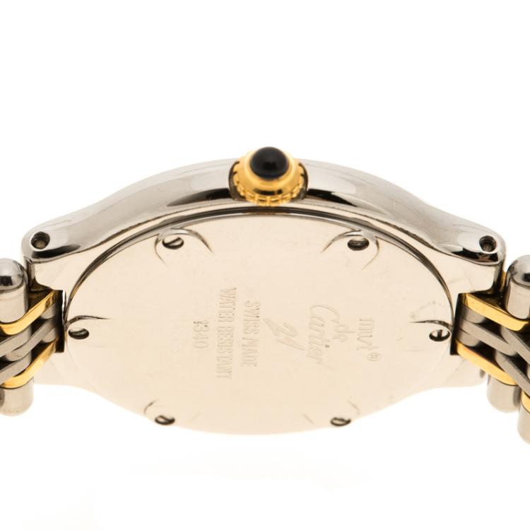 مملوكة مسبقًا Cartier Silver Stainless Steel Must De Cartier 21 Women's Wristwatch 28 mm