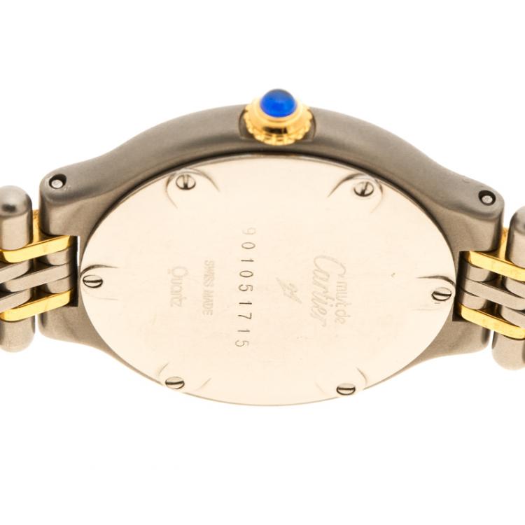 Pre Owned Cartier White Stainless Steel Must De Cartier 21 Women's Wristwatch 28 mm