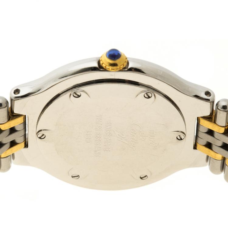 Pre Owned Cartier Silver Grey Stainless Steel Must De Cartier 21 Women's Wristwatch 31 mm