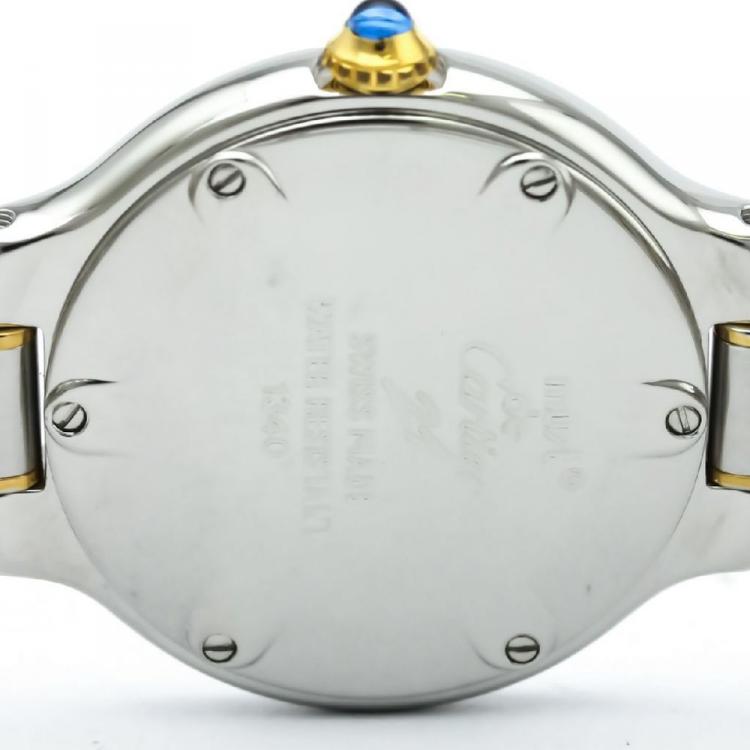 Pre Owned Cartier Silver Stainless Steel Must 21 Women's Wristwatch 28MM